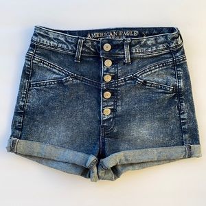 American Eagle | High Rise | Acid Wash Shorts | Size 4